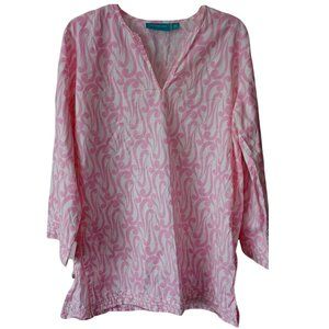 Needham Lane Pink And White Top Size Medium